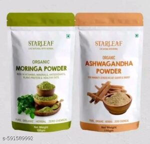 HerbalGlow Moringa & Ashwagandha Skin & Hair Care Powder